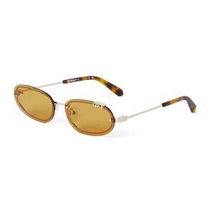 NEW OFF-WHITE SUNGLASSES, UNISEX GOLD OVAL EYEWEAR OFF-WHITE